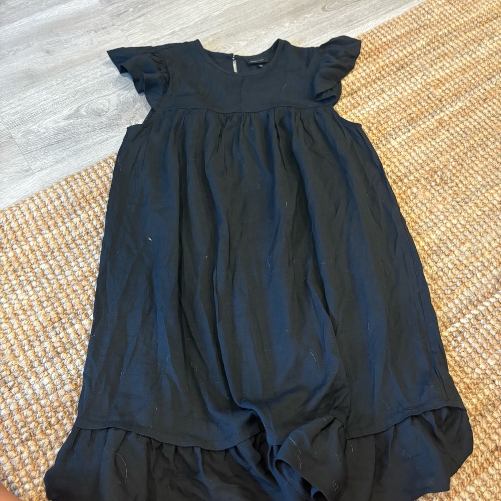 Who What Wear Black Flutter Sleeve Dress